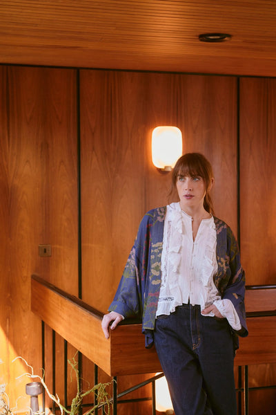 Kimono Paisley Seed Navy