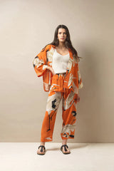 Lounge Pants Crepe Stork Orange