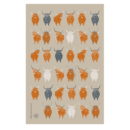 Tea Towel - Highland Cow