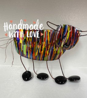 Handmade Glass Highland Cow