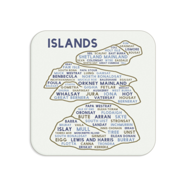 Bone China Mug & Coaster - Islands