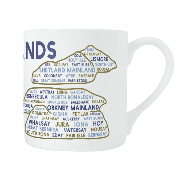 Bone China Mug & Coaster - Islands