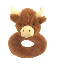 Highland Coo Baby Rattle