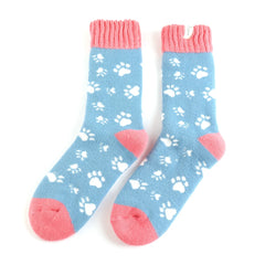 Winter Paw Print Socks