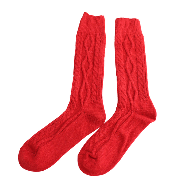 Wool Cable Socks