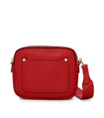Italian Leather - Double Zipped Crossbody Bag