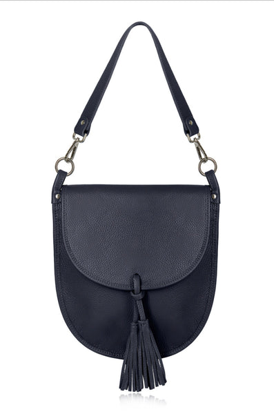 Italian Leather Bag - Sporran with Tassel Saddle Bag
