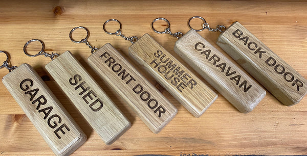 Chunky Wooden Keyrings