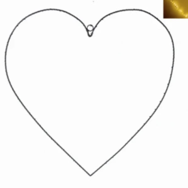 LED Wire Heart 50cm