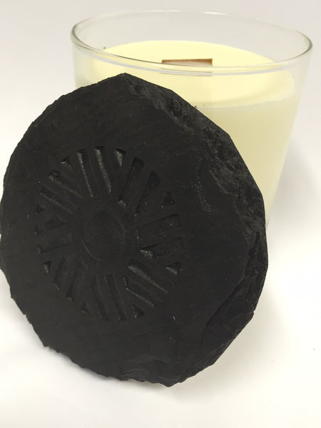 Soy Candle with Slate Coaster
